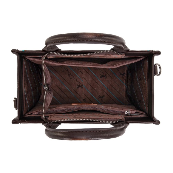 Montana West Embroidered Aztec Tote/Crossbody + Wallet Coffee - Picture 4 of 8